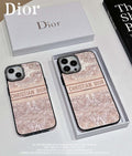 Dior-inspired pastel scenic print phone case